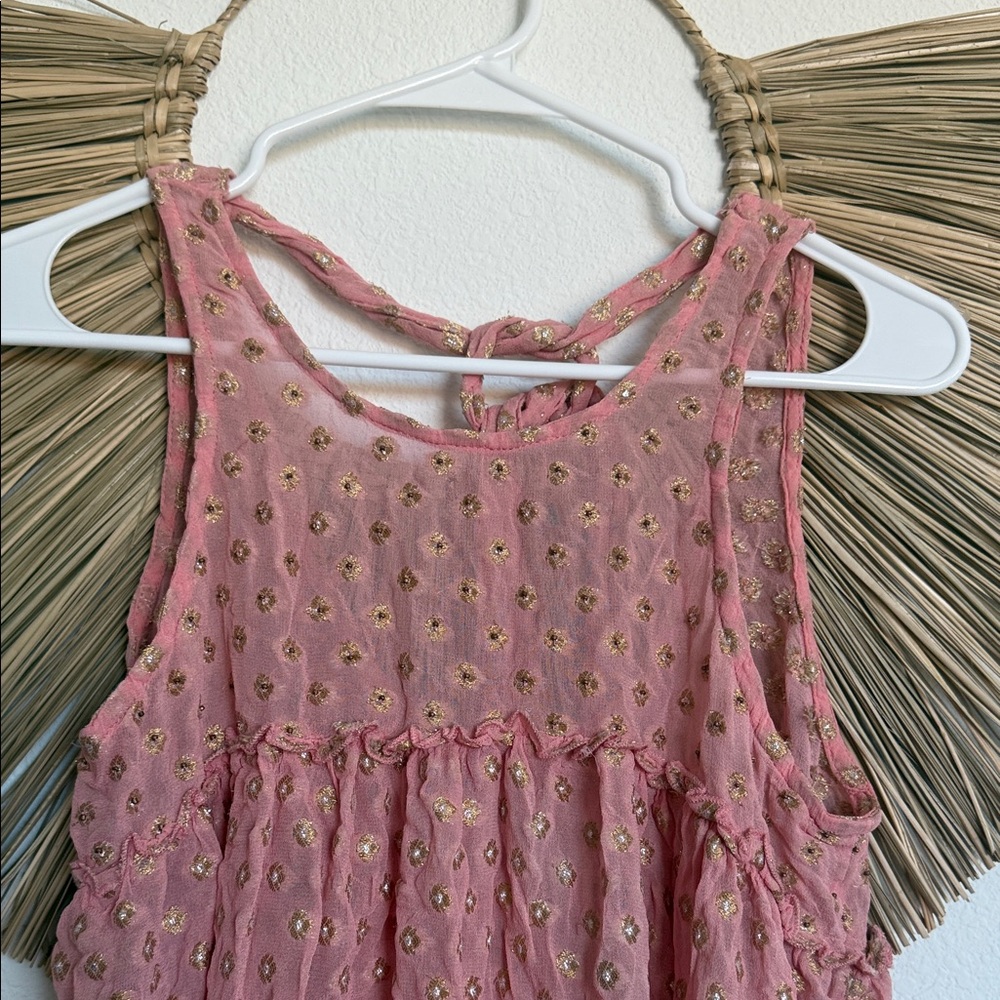 Free People Blush and Gold Mini Dress - Picture 7 of 11